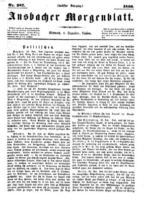 Ansbacher Morgenblatt Mittwoch 3. Dezember 1856