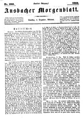 Ansbacher Morgenblatt Samstag 6. Dezember 1856