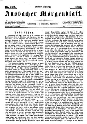 Ansbacher Morgenblatt Donnerstag 18. Dezember 1856