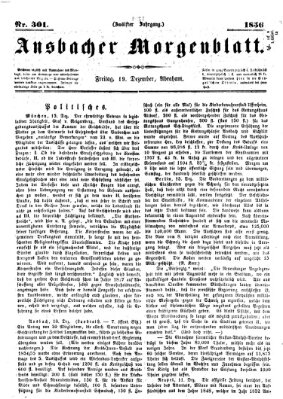 Ansbacher Morgenblatt Freitag 19. Dezember 1856