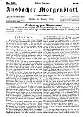 Ansbacher Morgenblatt Dienstag 30. Dezember 1856