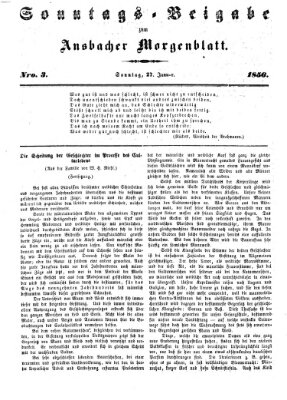 Ansbacher Morgenblatt Sonntag 27. Januar 1856