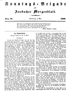 Ansbacher Morgenblatt Sonntag 4. Mai 1856