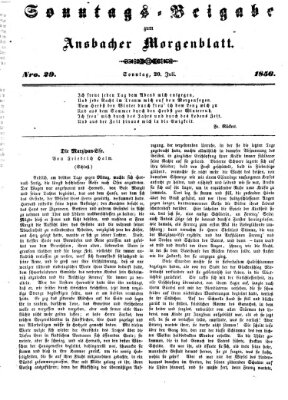 Ansbacher Morgenblatt Sonntag 20. Juli 1856