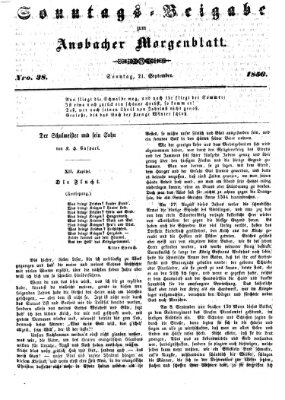 Ansbacher Morgenblatt Sonntag 21. September 1856