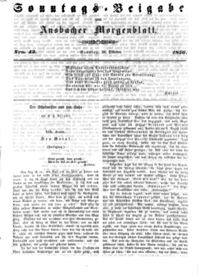 Ansbacher Morgenblatt Sonntag 26. Oktober 1856