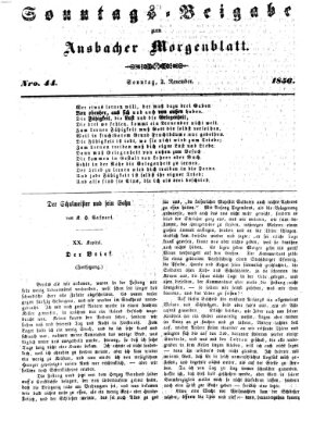 Ansbacher Morgenblatt Sonntag 2. November 1856