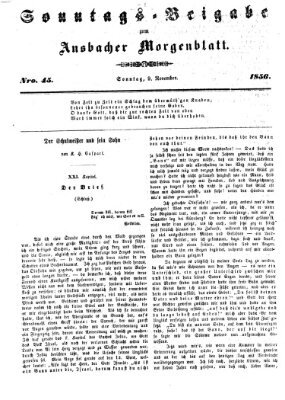 Ansbacher Morgenblatt Sonntag 9. November 1856