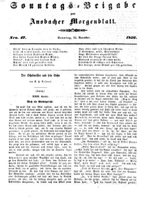 Ansbacher Morgenblatt Sonntag 23. November 1856