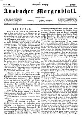 Ansbacher Morgenblatt Sonntag 11. Januar 1857