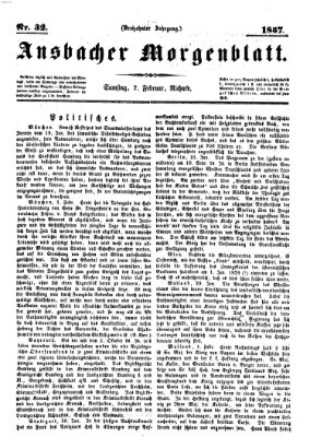 Ansbacher Morgenblatt Samstag 7. Februar 1857