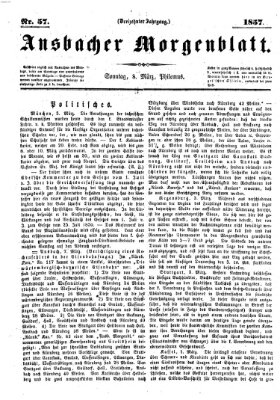 Ansbacher Morgenblatt Sonntag 8. März 1857