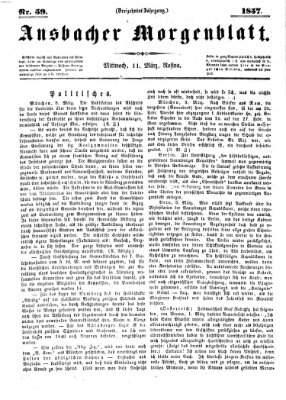 Ansbacher Morgenblatt Mittwoch 11. März 1857