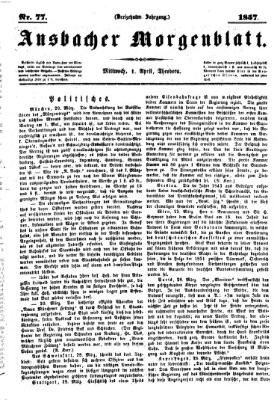 Ansbacher Morgenblatt Mittwoch 1. April 1857