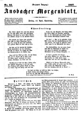 Ansbacher Morgenblatt Freitag 10. April 1857