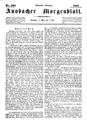 Ansbacher Morgenblatt Sonntag 3. Mai 1857