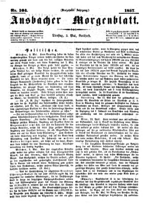 Ansbacher Morgenblatt Dienstag 5. Mai 1857