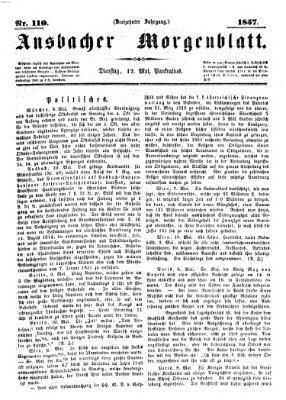 Ansbacher Morgenblatt Dienstag 12. Mai 1857