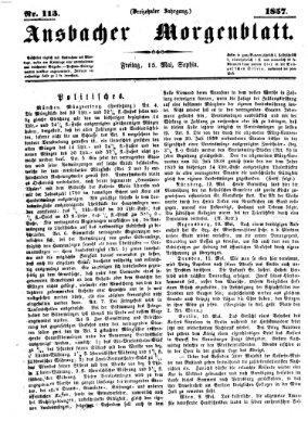 Ansbacher Morgenblatt Freitag 15. Mai 1857