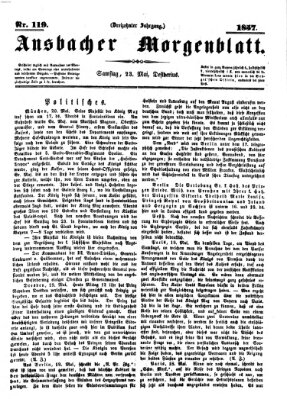 Ansbacher Morgenblatt Samstag 23. Mai 1857