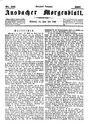 Ansbacher Morgenblatt Mittwoch 24. Juni 1857