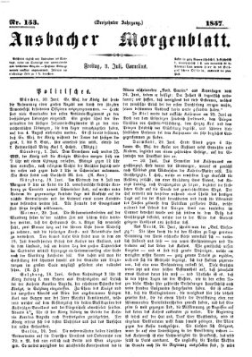 Ansbacher Morgenblatt Freitag 3. Juli 1857