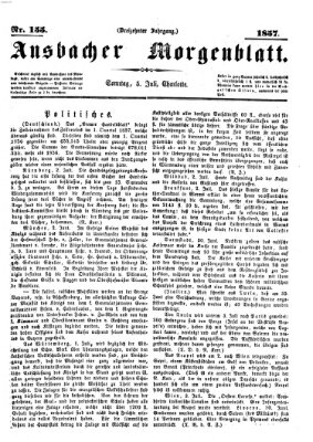 Ansbacher Morgenblatt Sonntag 5. Juli 1857