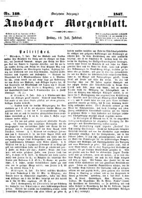 Ansbacher Morgenblatt Freitag 10. Juli 1857