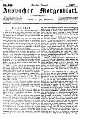 Ansbacher Morgenblatt Dienstag 14. Juli 1857