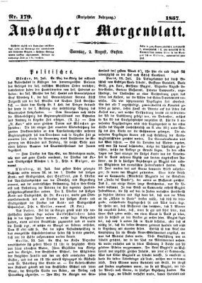 Ansbacher Morgenblatt Sonntag 2. August 1857