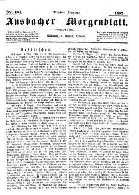 Ansbacher Morgenblatt Mittwoch 5. August 1857