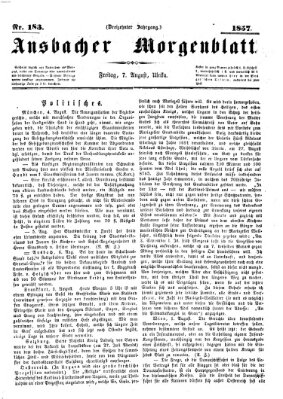 Ansbacher Morgenblatt Freitag 7. August 1857