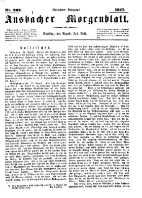 Ansbacher Morgenblatt Samstag 29. August 1857