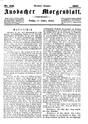 Ansbacher Morgenblatt Dienstag 27. Oktober 1857