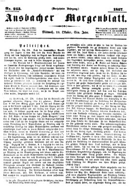 Ansbacher Morgenblatt Mittwoch 28. Oktober 1857