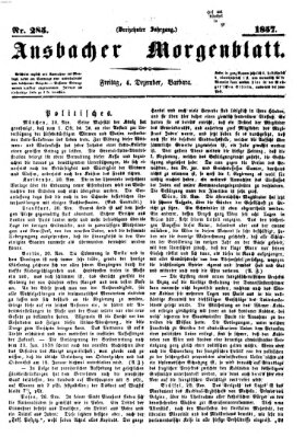 Ansbacher Morgenblatt Freitag 4. Dezember 1857