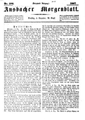 Ansbacher Morgenblatt Dienstag 8. Dezember 1857