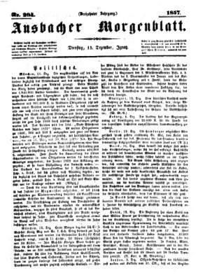 Ansbacher Morgenblatt Dienstag 15. Dezember 1857