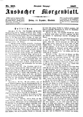 Ansbacher Morgenblatt Freitag 18. Dezember 1857