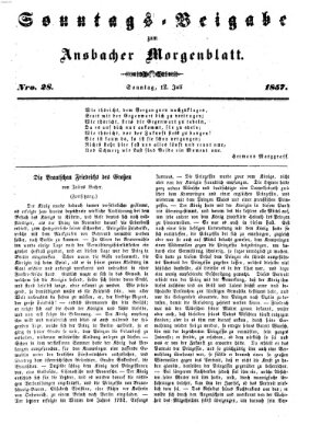 Ansbacher Morgenblatt Sonntag 12. Juli 1857