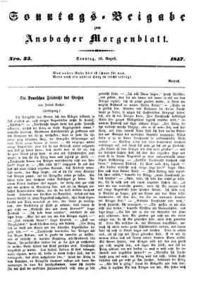 Ansbacher Morgenblatt Sonntag 16. August 1857