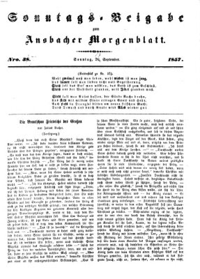 Ansbacher Morgenblatt Sonntag 13. September 1857