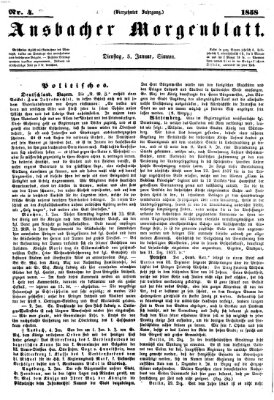 Ansbacher Morgenblatt Dienstag 5. Januar 1858