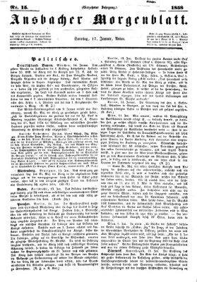 Ansbacher Morgenblatt Sonntag 17. Januar 1858