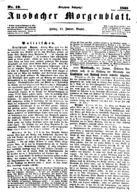 Ansbacher Morgenblatt Freitag 22. Januar 1858