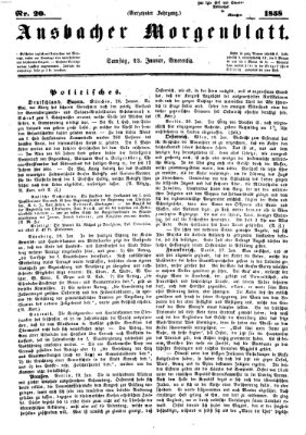 Ansbacher Morgenblatt Samstag 23. Januar 1858