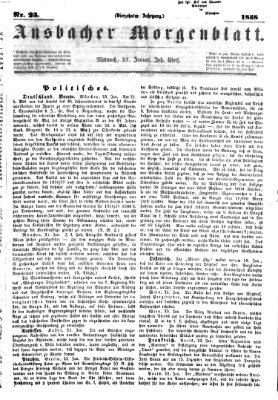 Ansbacher Morgenblatt Mittwoch 27. Januar 1858