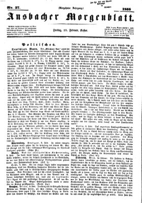 Ansbacher Morgenblatt Freitag 12. Februar 1858