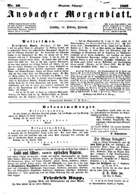 Ansbacher Morgenblatt Dienstag 16. Februar 1858