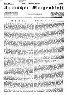 Ansbacher Morgenblatt Freitag 5. März 1858